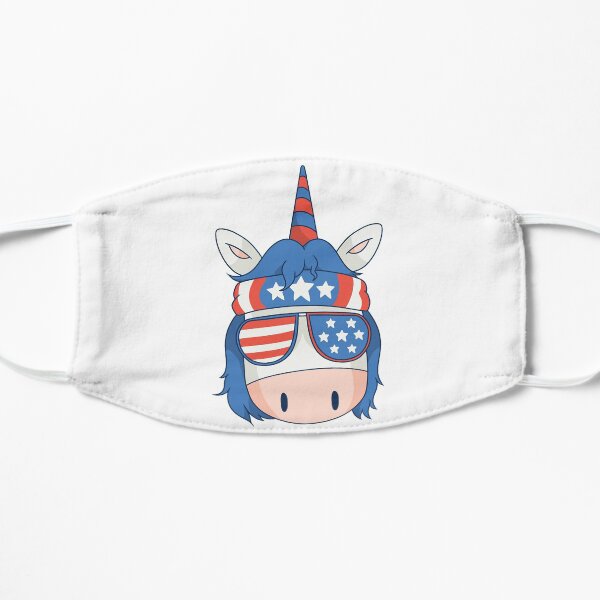 unicorn chef bbq fun is a great gift for chefs and cooking or barbecue lovers Flat Mask