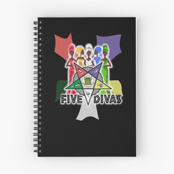 Item preview, OES Style Order Of The Eastern Star Logo Sistar Freemason Five Divas designed and sold by TopTeeShop.