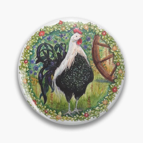 Item preview, Silver Phoenix Rooster Watercolor Illustration designed and sold by eleary.