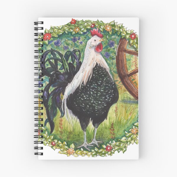Item preview, Silver Phoenix Rooster Watercolor Illustration designed and sold by eleary.