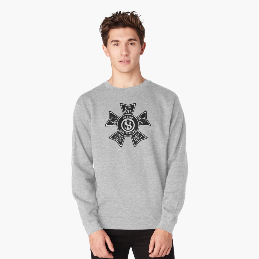 "Black Hat Iron Brigade American US Civil War " Pullover Sweatshirt by