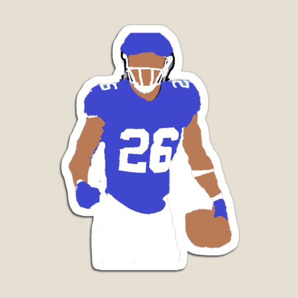 Saquon Barkley New York NY Giants Character #26 Rendering NFL Football  MAGNET