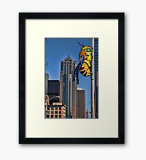 Galaga Bee Framed Print