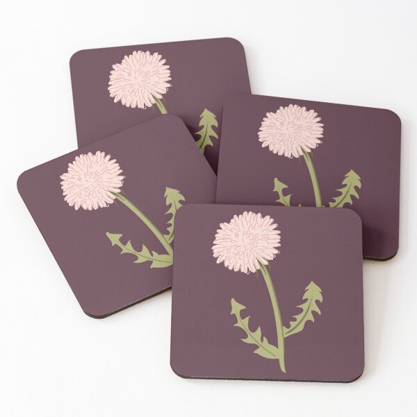 Item preview, Light Pink & Maroon Dandelions designed and sold by StudioPosies.