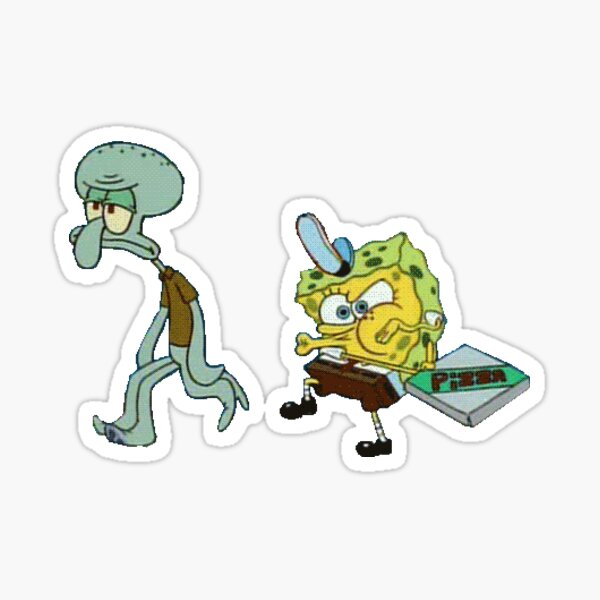 Spongebob and Squidward! Sticker