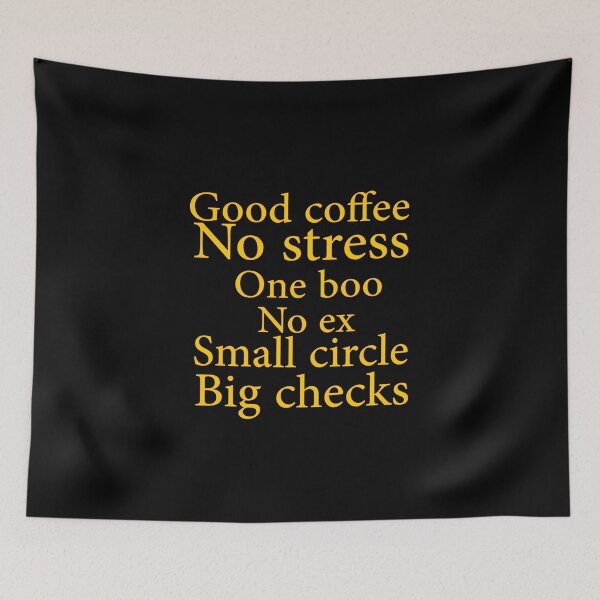 Item preview, Good coffee no stress one boo no ex small circle big checks designed and sold by GLOW BUYGLOW.