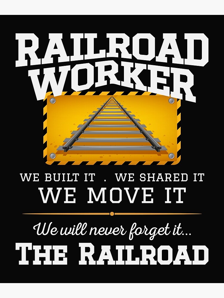 "Railroad track workers graphics train railtrack maintance " Poster