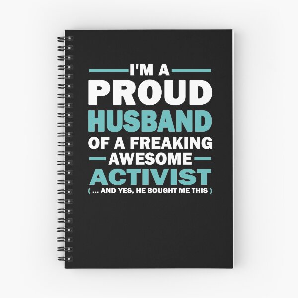 Item preview, I'M A PROUD HUSBAND OF A FREAKING AWESOME ACTIVIST designed and sold by flamingarts.