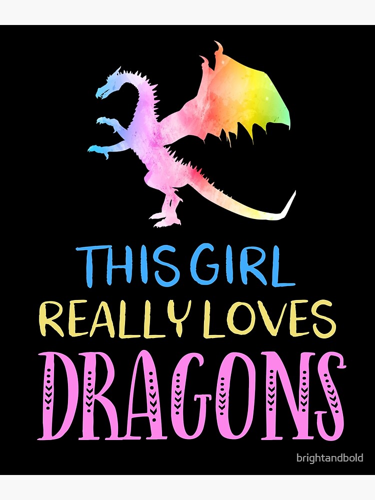 Cute Dragon Tshirt This Girl Loves Dragons Gift Rainbow Tee Cute Dragon Tshirt This Girl Loves Dragons Gift Rainbow Tee