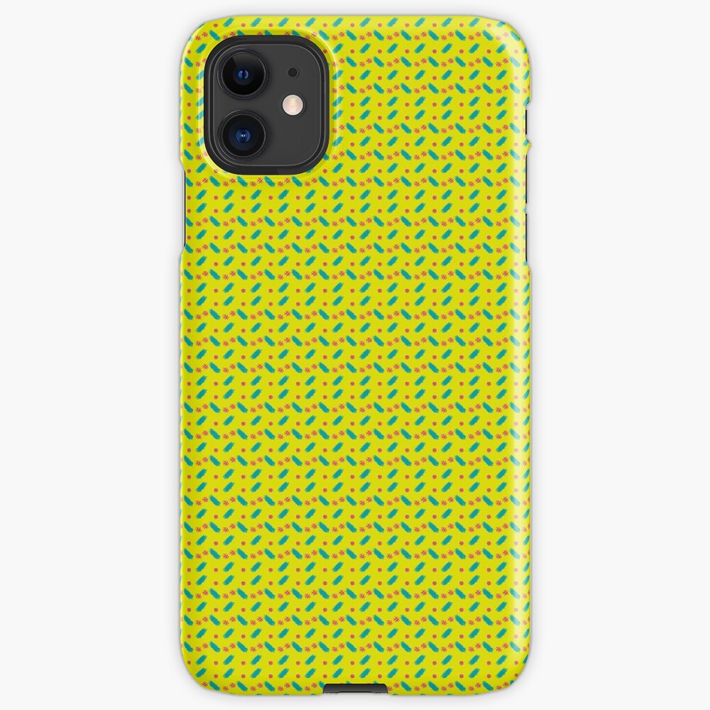 Funky Yellow Background Wallpaper Design Pattern Iphone Case Cover By Retro Games Redbubble
