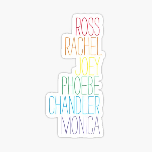 Friends Rainbow Names Sticker