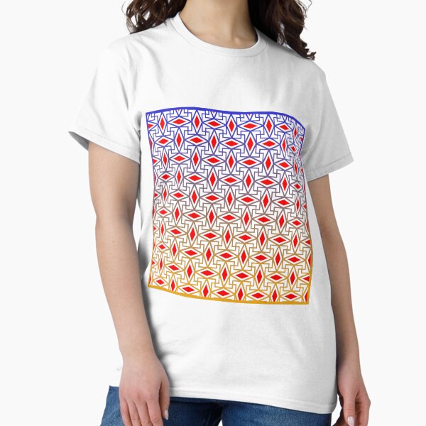Lozenges & Svastiskas Roman Mosaic Pattern Classic T-Shirt