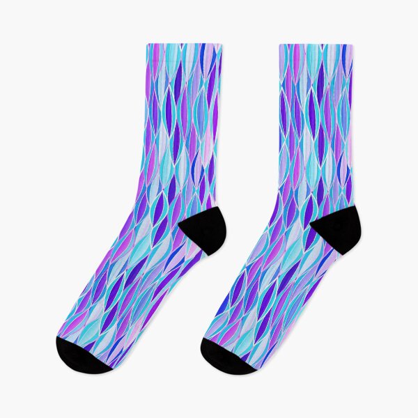 Item preview, Mid-Century Ribbon Print, Violet and Aqua designed and sold by Marymarice.