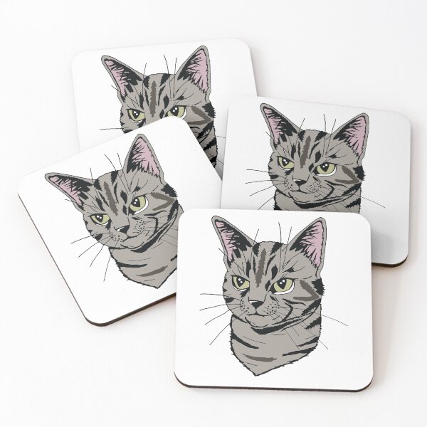 Item preview, Smirking cat Drawing, line art, adult coloring page, digital art print designed and sold by LastMinuteLaura.