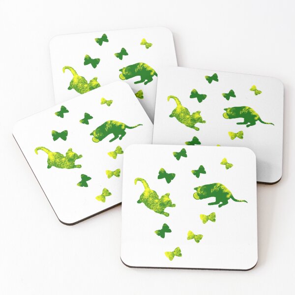 Item preview, Kitten playing green designed and sold by Moonyflower.