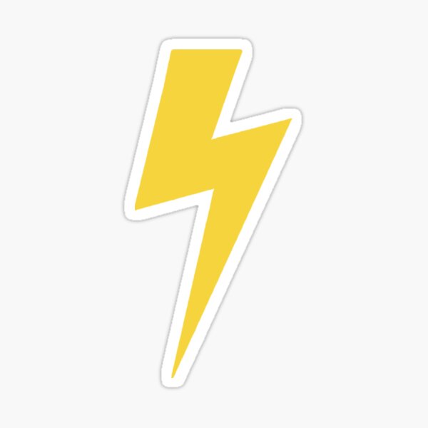 yellow neon lightning bolt