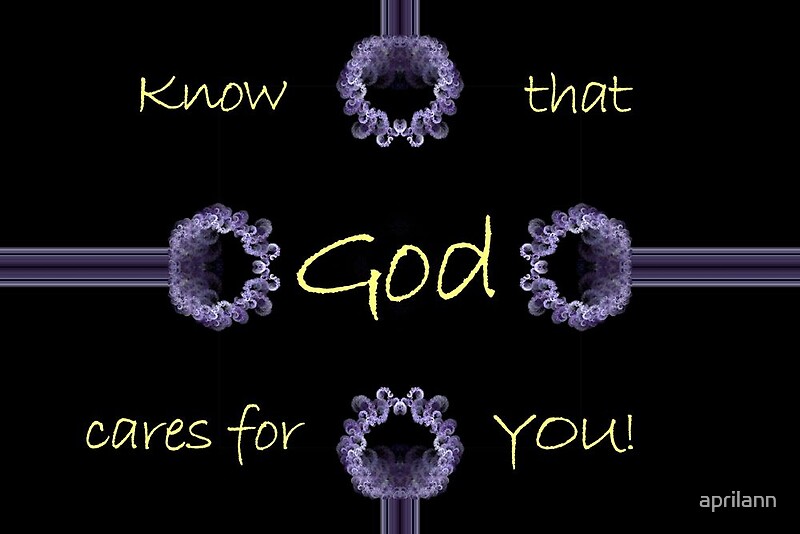 Know That God Cares For You Sympathy Card Posters By Aprilann