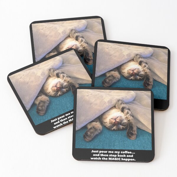 Item preview, Sleepy Cat Coffee memes designed and sold by CoachBrent.