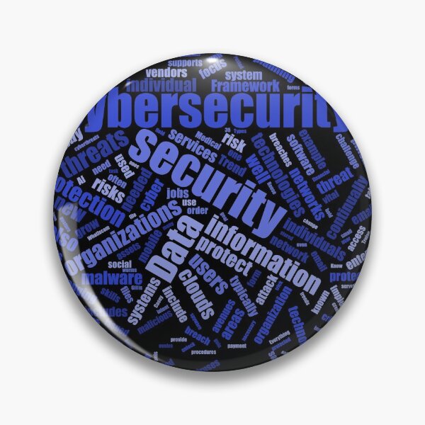 Item preview, Cybersecurity wordcloud - Hackers' favorite designed and sold by NerdySherds.