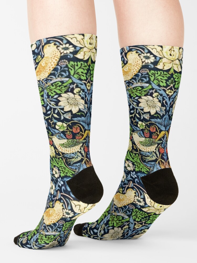Alternate view of Art Nouveau Bird and Flower Tapestry Socks