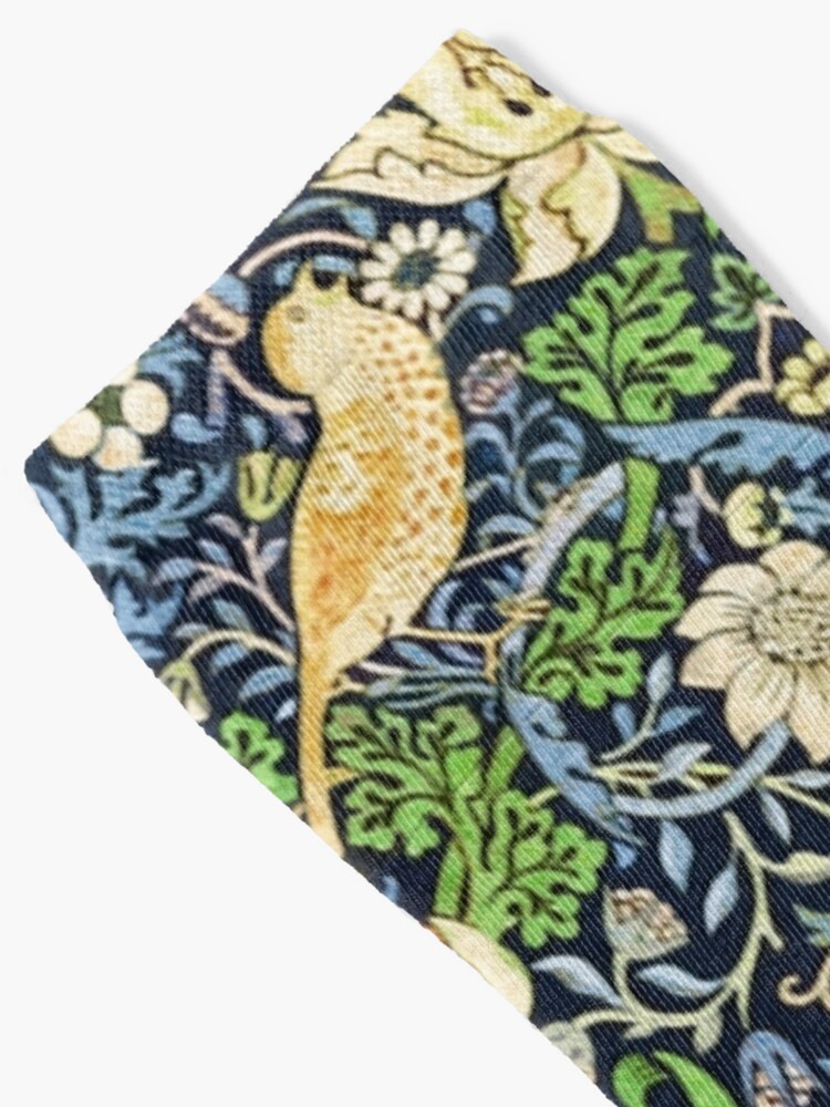 Thumbnail 2 of 5, Socks, Art Nouveau Bird and Flower Tapestry designed and sold by Marymarice.