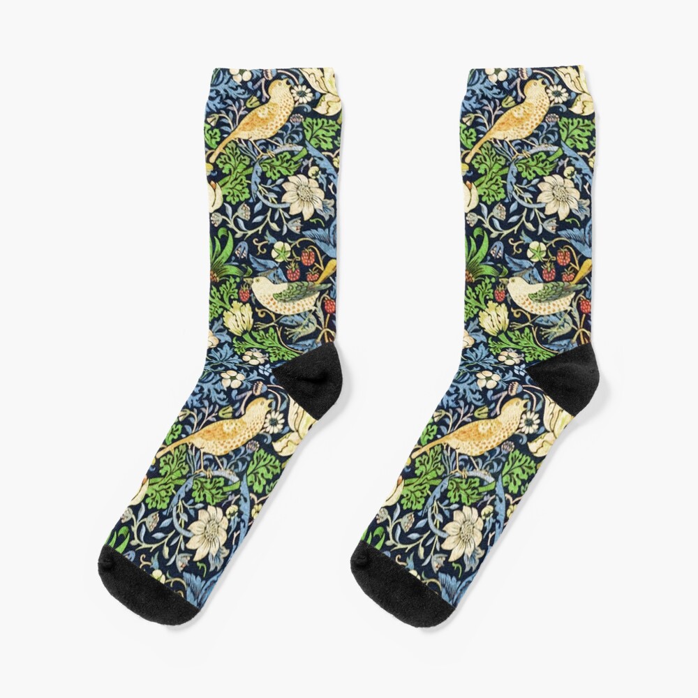Art Nouveau Bird and Flower Tapestry Socks