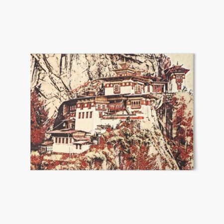 Artikel-Vorschau von Bhutan Paro Taktsang Künstlerische Illustration Blütenstil, designt und verkauft von D4li98.