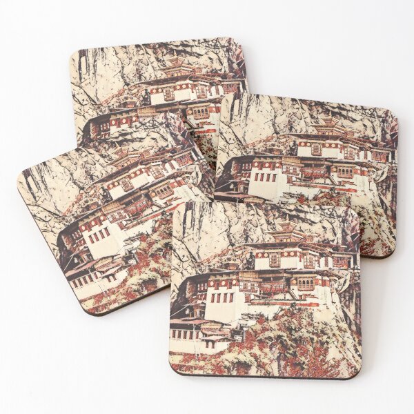 Item preview, Bhutan Paro Taktsang Artistic Illustration Blossom Style designed and sold by D4li98.