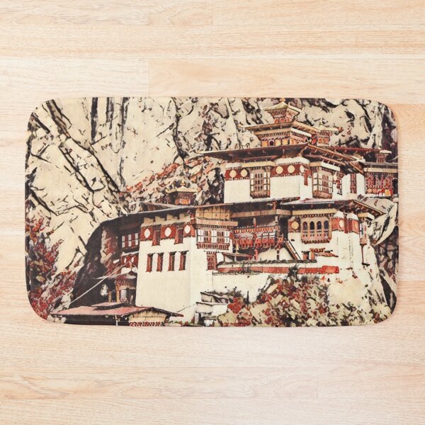Item preview, Bhutan Paro Taktsang Artistic Illustration Blossom Style designed and sold by D4li98.