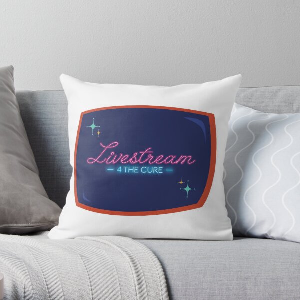 Livestream 4 the Cure Throw Pillow