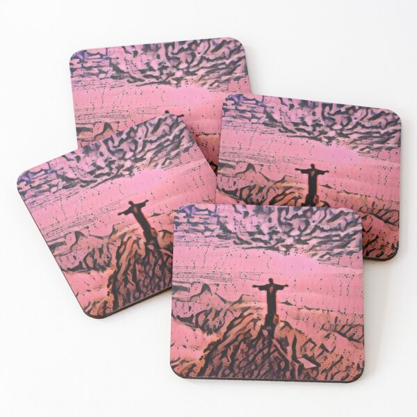 Item preview, Brazil Christ the Redeemer Artistic Illustration Pink Wad designed and sold by D4li98.