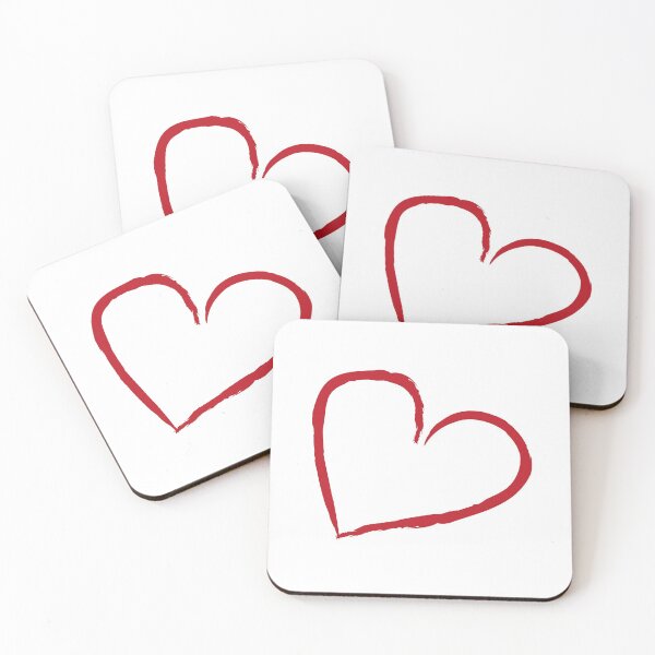 Item preview, red heart outline designed and sold by afreyd.