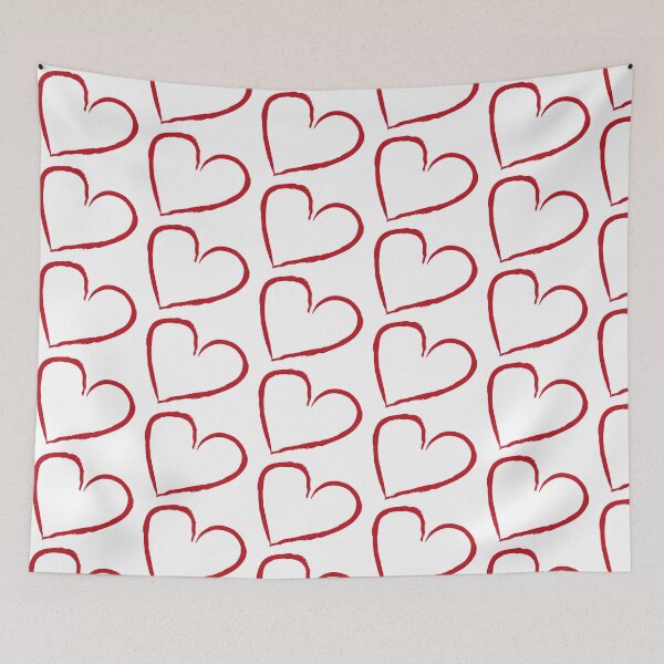 Item preview, red heart outline designed and sold by afreyd.