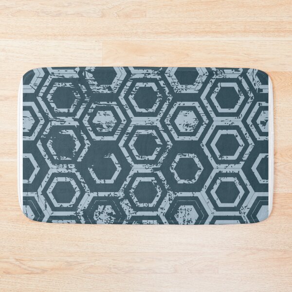Item preview, Worn hexagons | blue designed and sold by camcreativedk.