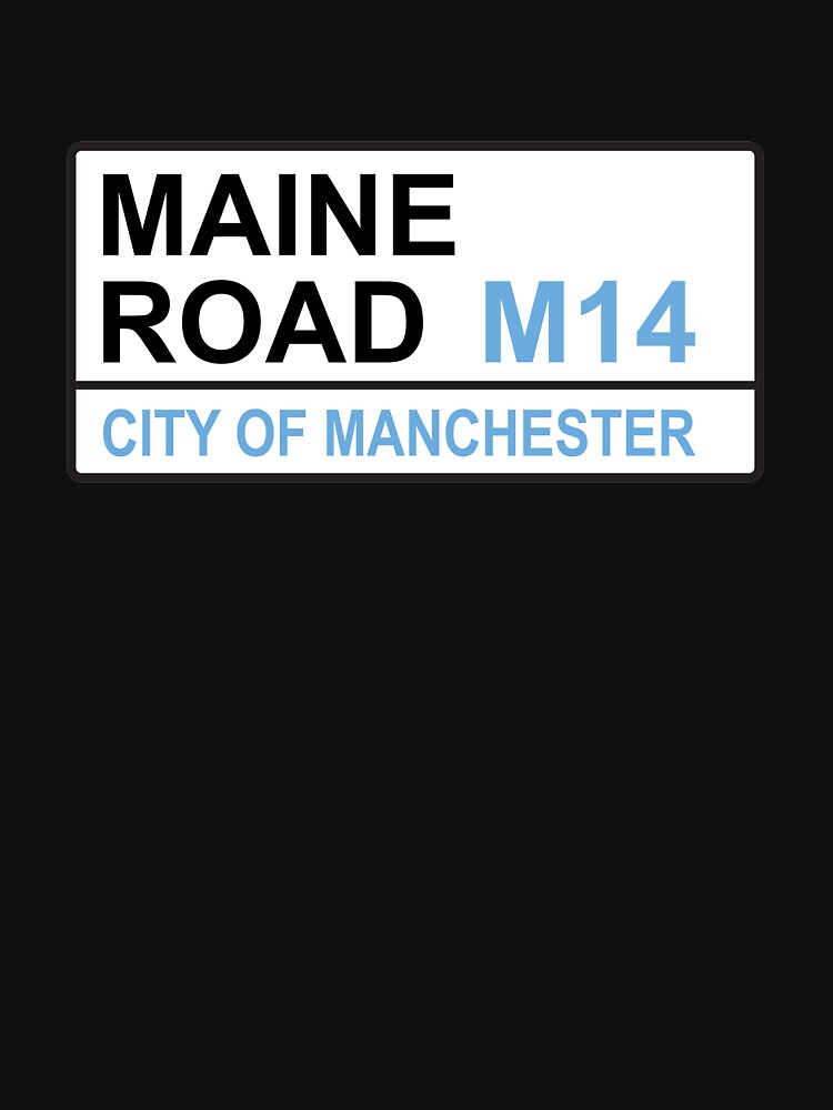 Disover Manchester City Football Team Main Road Street Sign | Active T-Shirt 