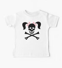 Halloween "Girl Skeleton With Pink Bows" T-Shirt Baby Tee