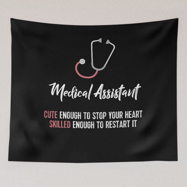 Item preview, Funny Medical Assistant TShirt: Cute Enough To Stop Your Heart designed and sold by brightandbold.