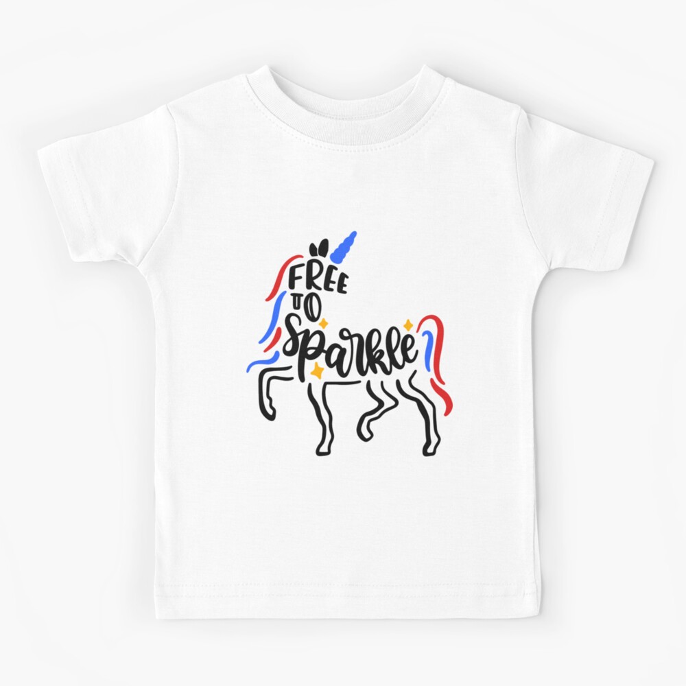 Funny Infant Shirt Gifts for Children. Unicorn T-Shirt Made in USA Memorial Day T Shirt Patriotic Gifts Fourth of July Clothing