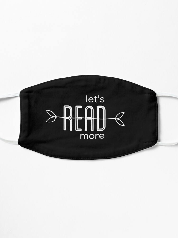 Alternate view of Let's read more | book lovers Mask