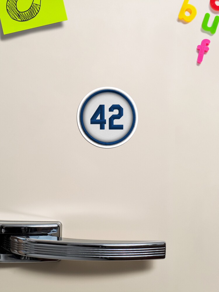 Jackie Robinson Magnets - Set of 2 - #42 - Blue and White magnets - 2.75  inch