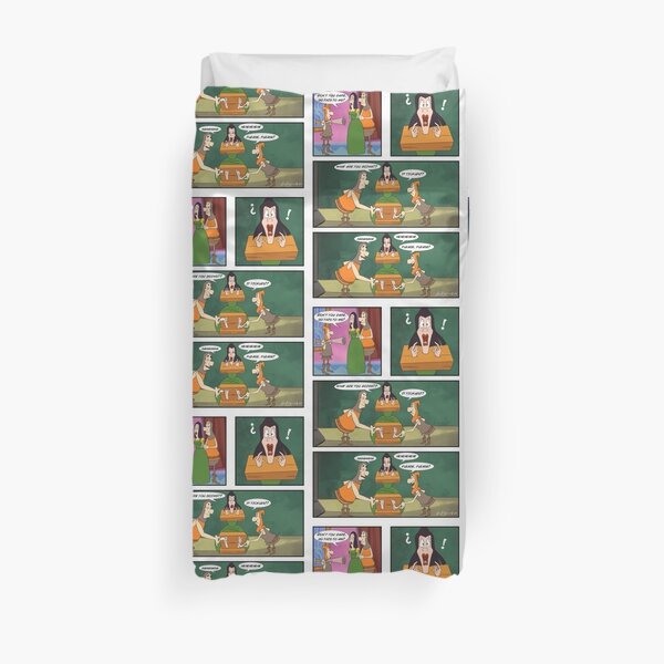 Lady Tickle Torture Comic Duvet Cover