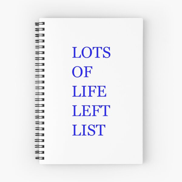 Item preview, LOTS OF LIFE LEFT LIST BLUE/WHITE notebooks and journals. designed and sold by booie2020.