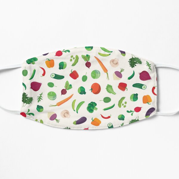 Cook Smarts Fun Vegetable Pattern Face Mask Flat Mask