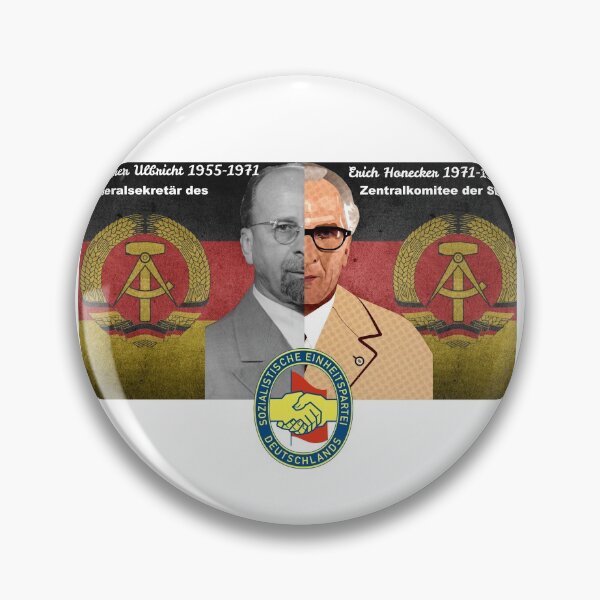 Item preview, Ulbricht Honecker half portrait DDR SED designed and sold by Oberlaender.