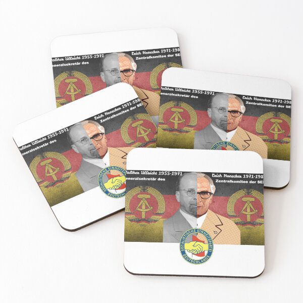 Item preview, Ulbricht Honecker half portrait DDR SED designed and sold by Oberlaender.