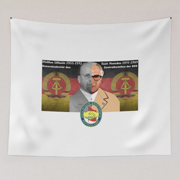 Item preview, Ulbricht Honecker half portrait DDR SED designed and sold by Oberlaender.