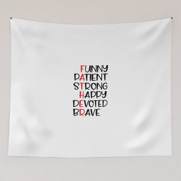 Item preview, Father 's day quote : Funny Patient Strong Happy Devoted Brave Dad designed and sold by remonss.