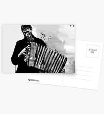 accordion player Postcards