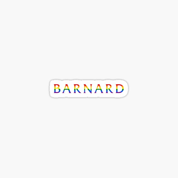 Barnard Rainbow Flag Sticker By Dutchesskmw Redbubble