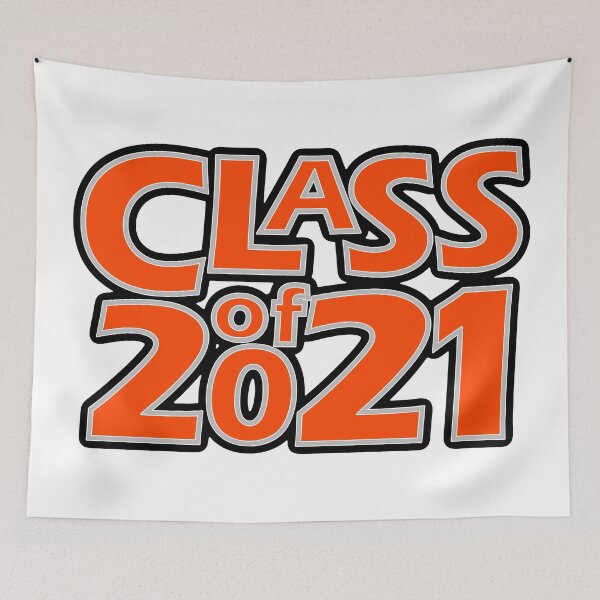 Item preview, Grad Class of 2021 Dark Orange with a Silver Border designed and sold by gkillerb.